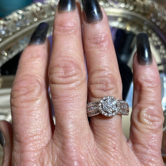 Paved Halo 925 & CZ Ring - Picture 3 of 5